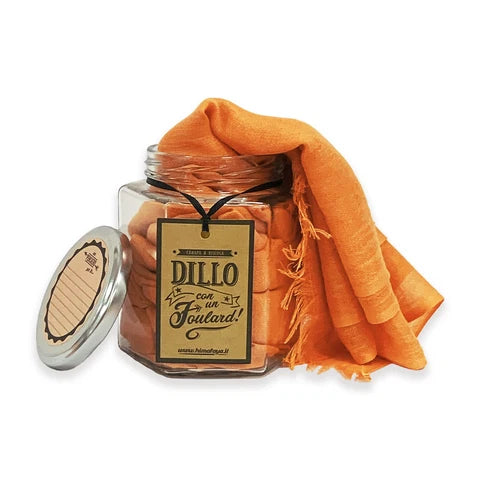 FOULARD CANAPA E VISCOSA ARANCIO
