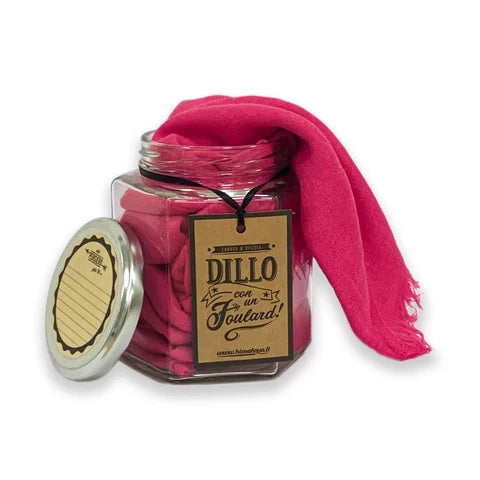 FOULARD CANAPA E VISCOSA FUCSIA