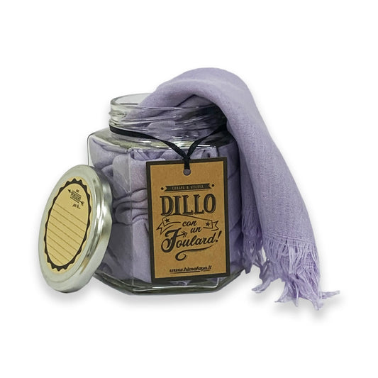 FOULARD CANAPA E VISCOSA LILLA