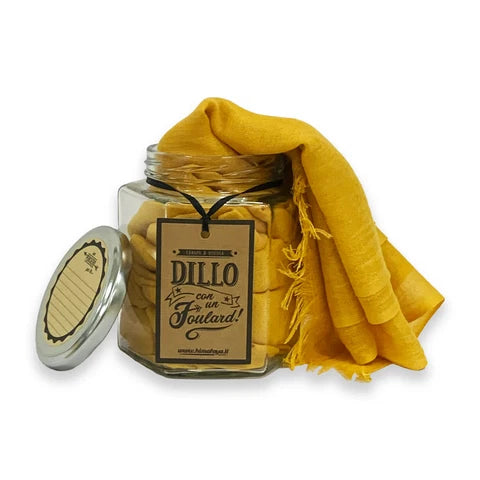 FOULARD CANAPA E VISCOSA OCRA
